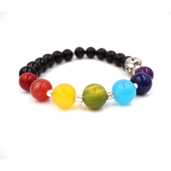 Buddha Bracelet Chakra Jewelry Stretch Elastic Bracelet - Picture 2 of 5